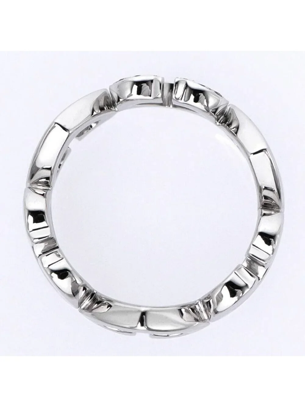 Cartier C Heart Ring 18k White Gold Diamond